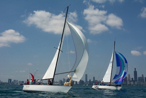 J boats at start of National Offshore One Design Regatta 2017